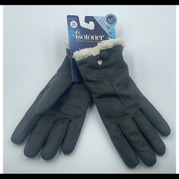 isotoner Accessories Isotoner Womens Small Medium Charcoal Gloves